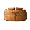 Doss Media Lounger Palermo Cognac Back View Four Hands