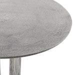 Four Hands Douglas End Table Raw Antique Nickel Rounded Tabletop Edge