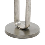 Douglas End Table Raw Antique Nickel Round Base Four Hands