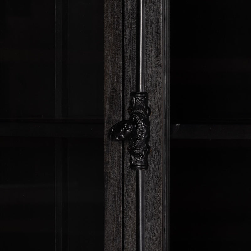 Four Hands Driskel Cabinet Dark Anthracite Iron Handles