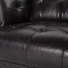 Dylan Chair Rider Black Top Grain Leather Tufting CKEN-52C-396