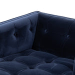 Dylan Chaise Sapphire Navy Velvet Tufting Four Hand