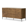 Eaton 9 Drawer Dresser Amber Oak Resin Angled View 109283-002