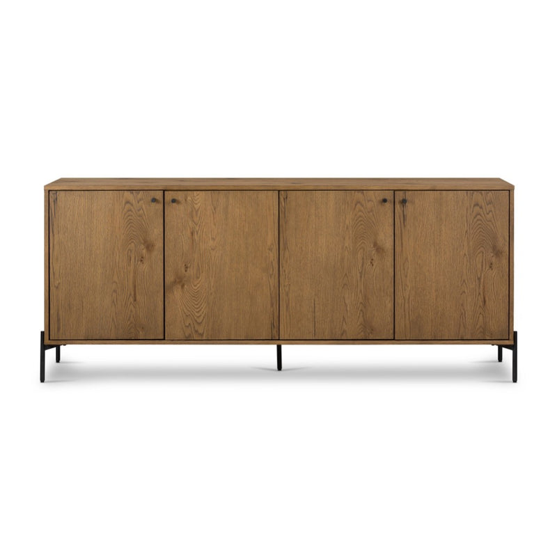 Four Hands Eaton Sideboard Amber Oak Resin Front Facing View