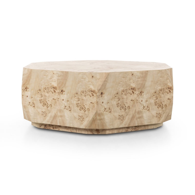 Four Hands Elena Coffee Table Light Burl Side View