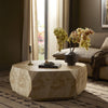 Elena Coffee Table Light Burl Staged View 246768-001