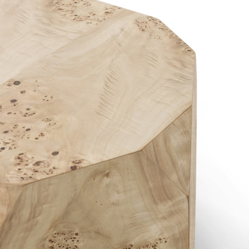 Elena End Table Light Burl Corner Detail 246770-001