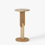 co.house Designs Ellen Drink Table Beige Angled View