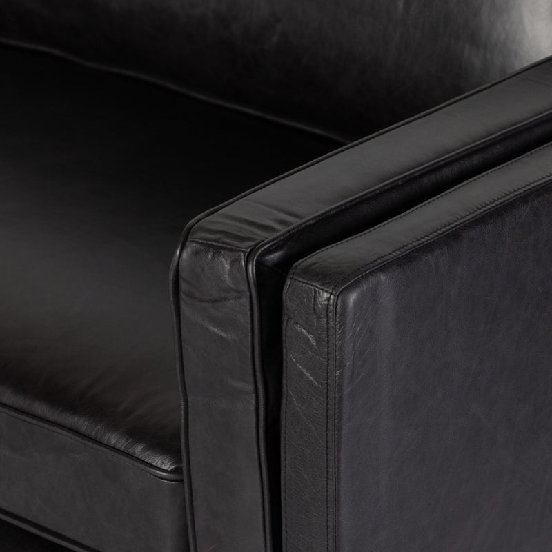 Emery Sofa Sonoma Black Armrest Front Detail Four Hands