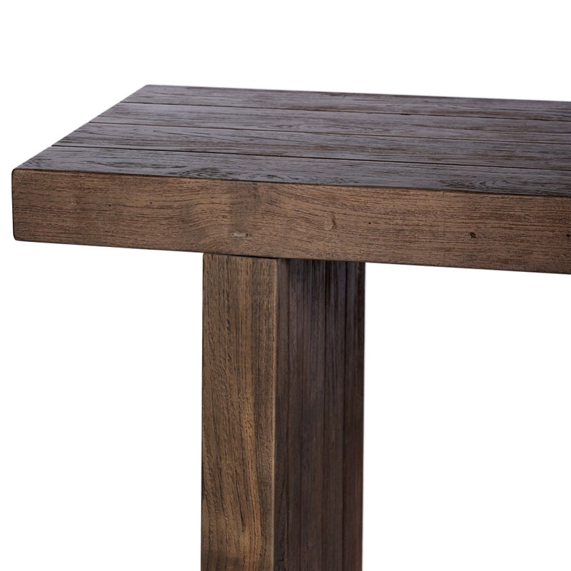 Encino Outdoor Console Table Stained Heritage Brown-FSC Tabletop Thickness 241701-001