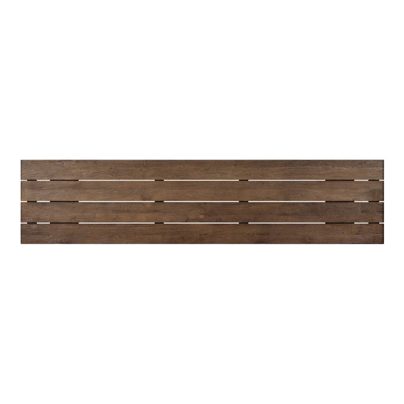 Encino Outdoor Console Table Stained Heritage Brown-FSC Top View 241701-001