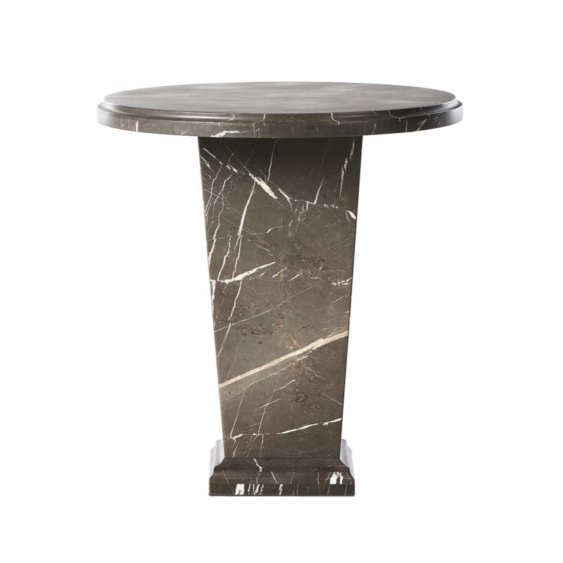 Eslo End Table Grey Italian Marble Side View 238134-002