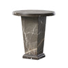 Eslo End Table Grey Italian Marble Angled View Four Hands