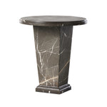 Eslo End Table Grey Italian Marble Angled View Four Hands