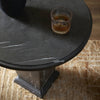 Four Hands Eslo End Table Grey Italian Marble Staged Top View