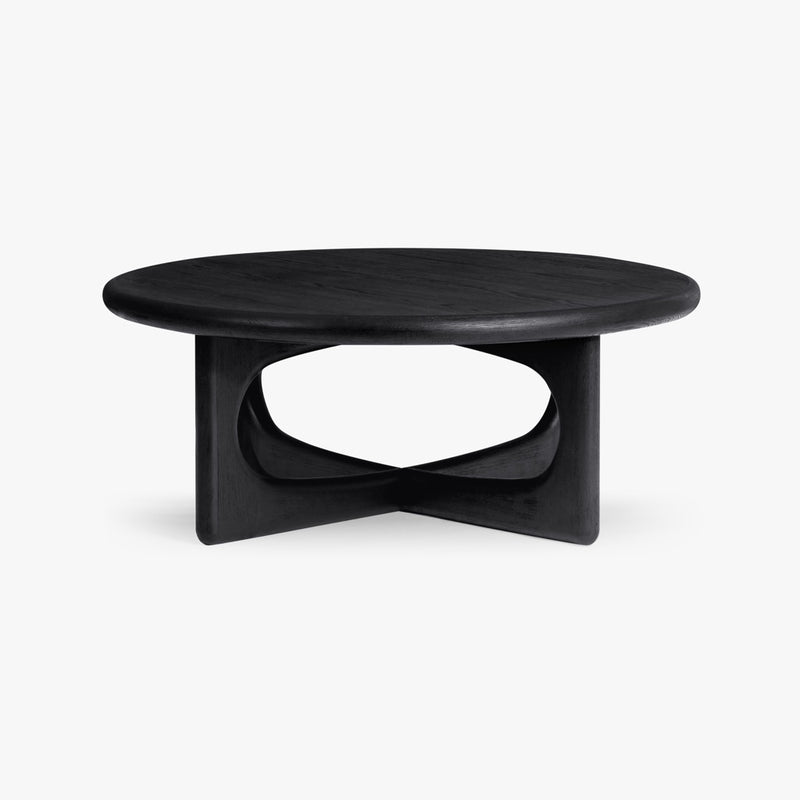 Eva Oak Coffee Table Black Side View Co.House Designs