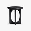 Eva Oak Side Table Black Side View Co.House Designs