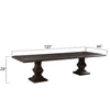 Nimes Dining Table Vintage Java Angled View Dimensions FNM-DT120VB