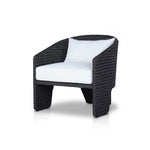 Fae Outdoor Chair Vintage Coal Angled View Four Hands