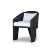 Fae Outdoor Dining Chair Vintage Coal Angled View 239139-003