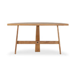 Fara Console Table Light Brown Oak Back View Four Hands