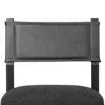 Ferris Counter Stool Gibson Black Top Grain Leather Backrest Four Hands