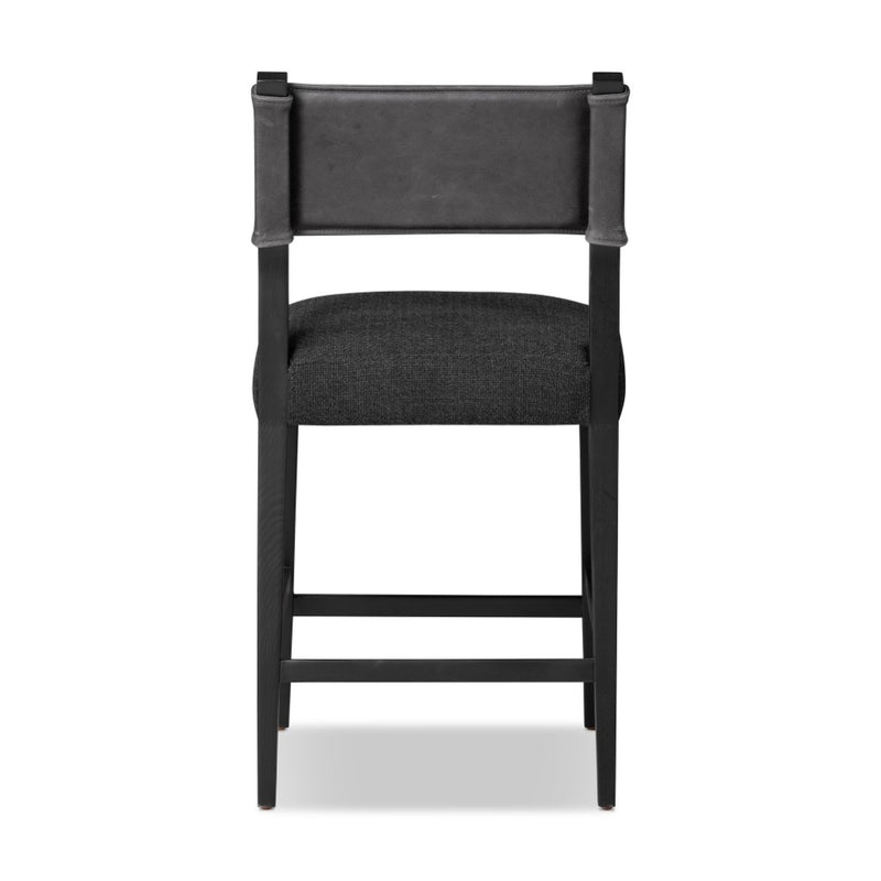 Ferris Counter Stool Gibson Black Back View Four Hands