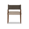 Ferris Dining Armchair Nubuck Charcoal Front View Four Hands