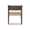 Ferris Dining Armchair Nubuck Charcoal Back View Four Hands