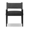 Four Hands Ferris Dining Armchair Gibson Black Front Facing View