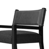 Ferris Dining Armchair Gibson Black Top Grain Leather Backrest 236325-004