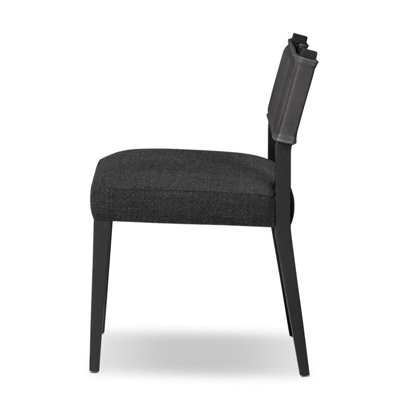 Four Hands Ferris Dining Chair Gibson Black Side View