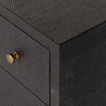 Fiona 6 Drawer Dresser Black Raffia Top Corner Detail 233278-001