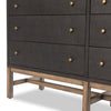 Fiona 6 Drawer Dresser Russet Mahogany Angled View 233278-001