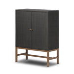 Fiona Bar Cabinet Russet Mahogany Angled View 245403-001