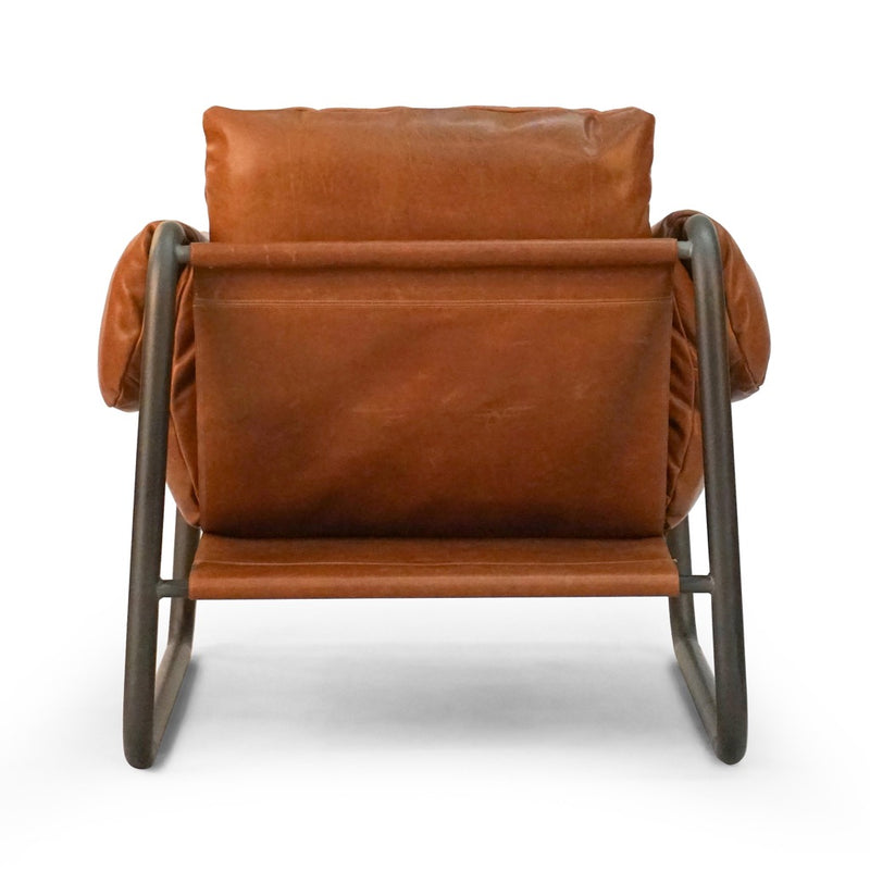 Francisco Chair Dakota Tobacco Back View Four Hands