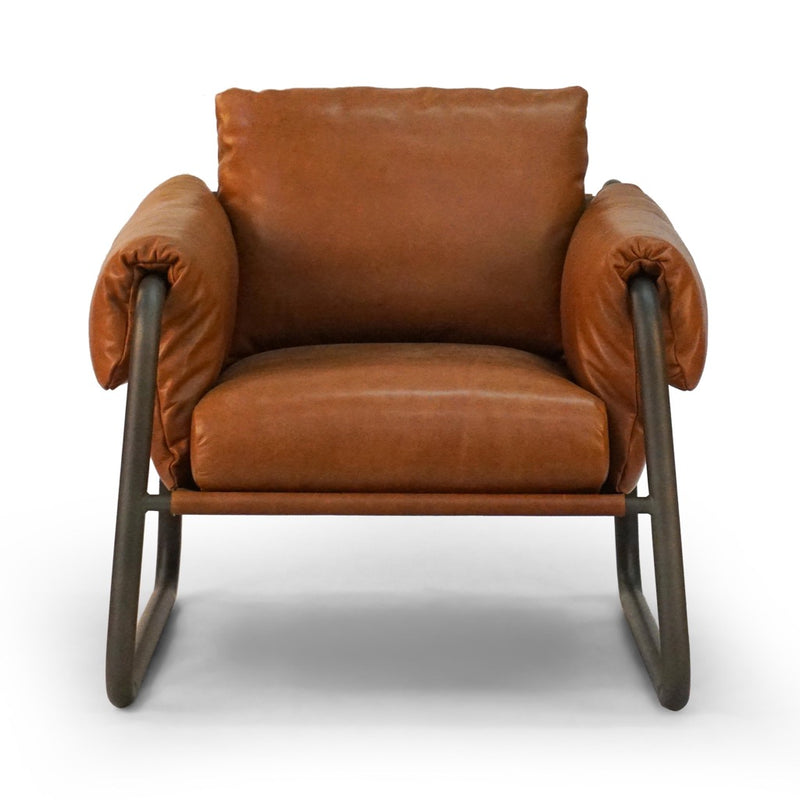 Four Hands Francisco Chair Dakota Tobacco Front Facing View