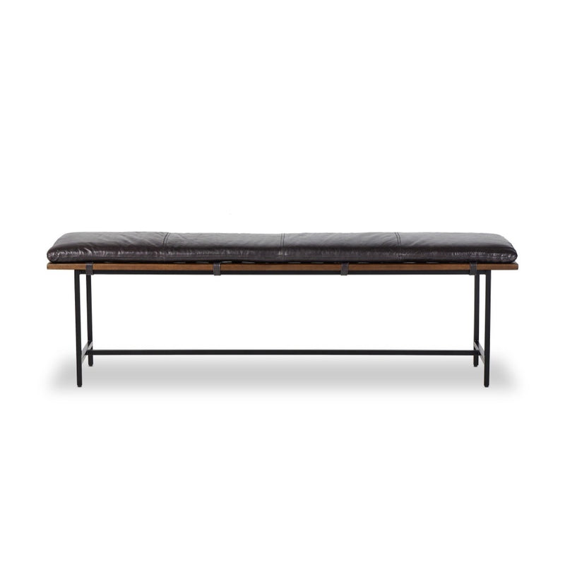 Gabine Accent Bench Sonoma Black Front Facing View 108422-003