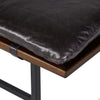 Gabine Accent Bench Sonoma Black Top Grain Leather Seating 108422-003