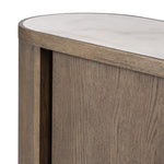 Four Hands Galini Sideboard Weathered Dark Oak Pill-Shape Edge