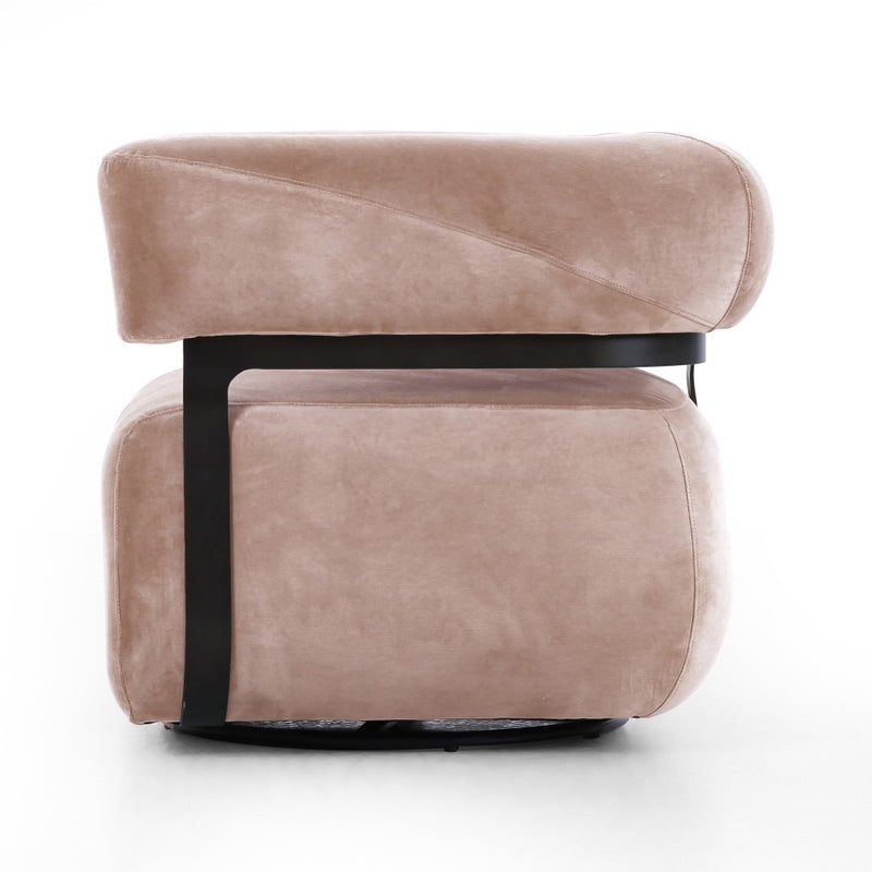 Gareth Swivel Chair Surrey Fawn Side View 228252-004