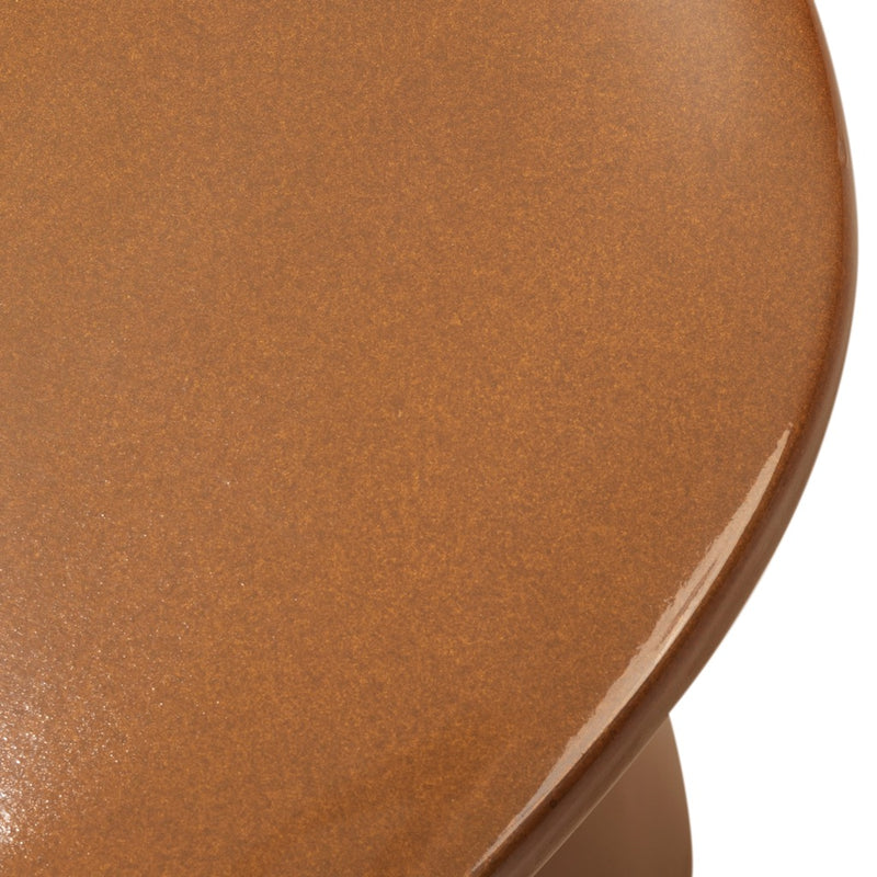 Co.House Designs Garner Side Table Brown Rounded Tabletop