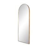 Georgina Floor Mirror Polished Brass Angled View 223788-003