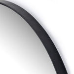 Georgina Round Mirror Iron Matte Black 232361-002