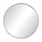 Georgina Round Mirror Iron Matte Black Front View 232361-002