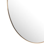 Georgina Round Mirror Polished Brass Angled Edge Detail Four Hands