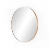 Georgina Round Mirror Polished Brass Side View 232361-001