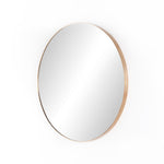 Georgina Round Mirror Polished Brass Side View 232361-001