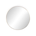 Georgina Round Mirror Polished Brass Front View 232361-001