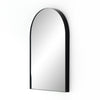 Georgina Small Mirror Iron Matte Black Angled View Four Hands